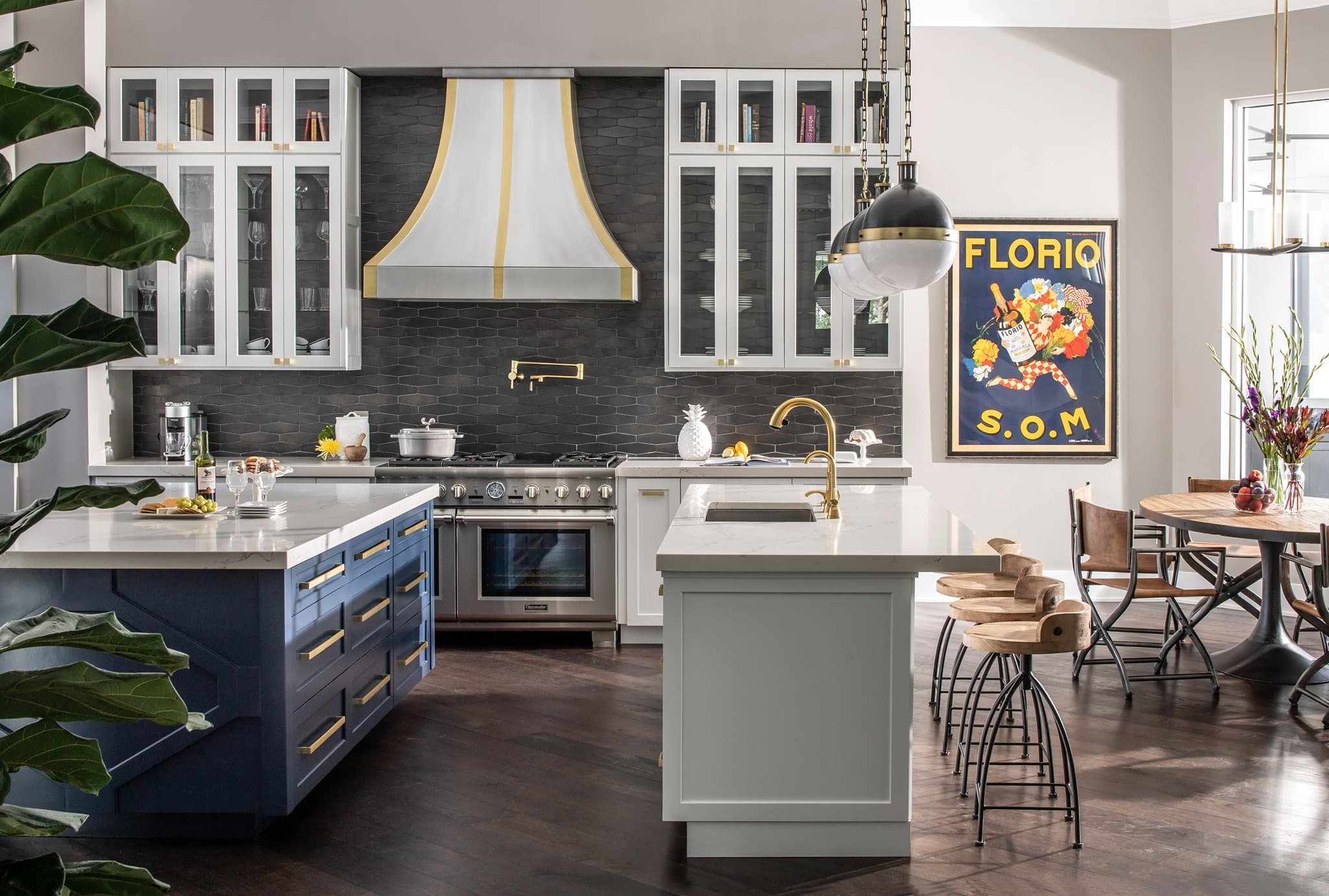 Navy & Gold Kitchen